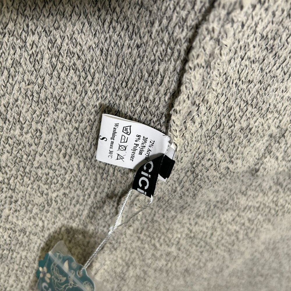 NWT CiCiBird Women's Cozy Heather Oatmeal Shacket Coat - Midi-Length - Picture 5 of 6